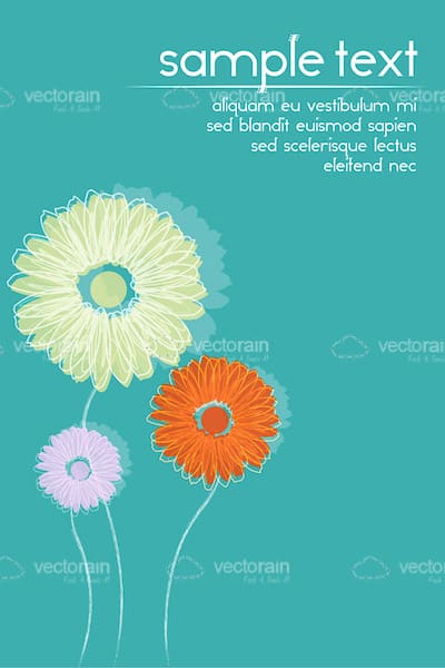 Minimalist Floral Background with Sample Text